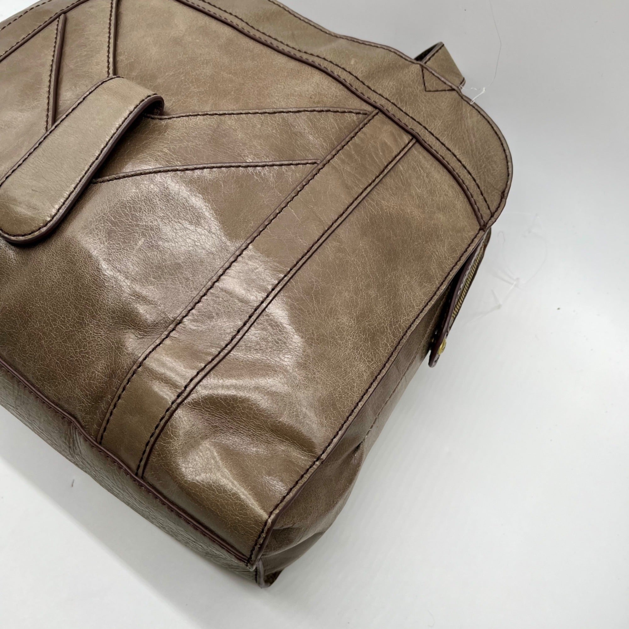 Hobo Gray leather Shoulder Bag