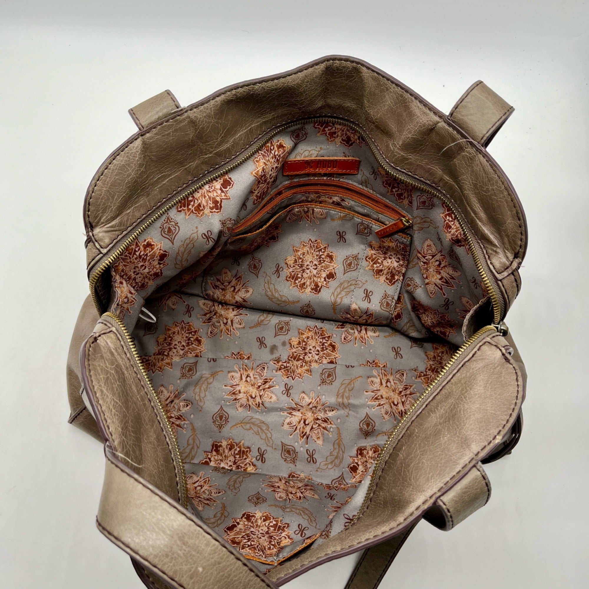 Hobo Gray leather Shoulder Bag