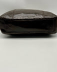 Coach Brown Patent Leather Zipper Bag F20432
