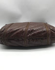 Betsy Johnson Brown Leather Ziplock Large Hobo Bag