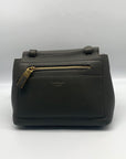 Salvatore Ferragamo Gray Pebbled Leather Gancio Crossbody