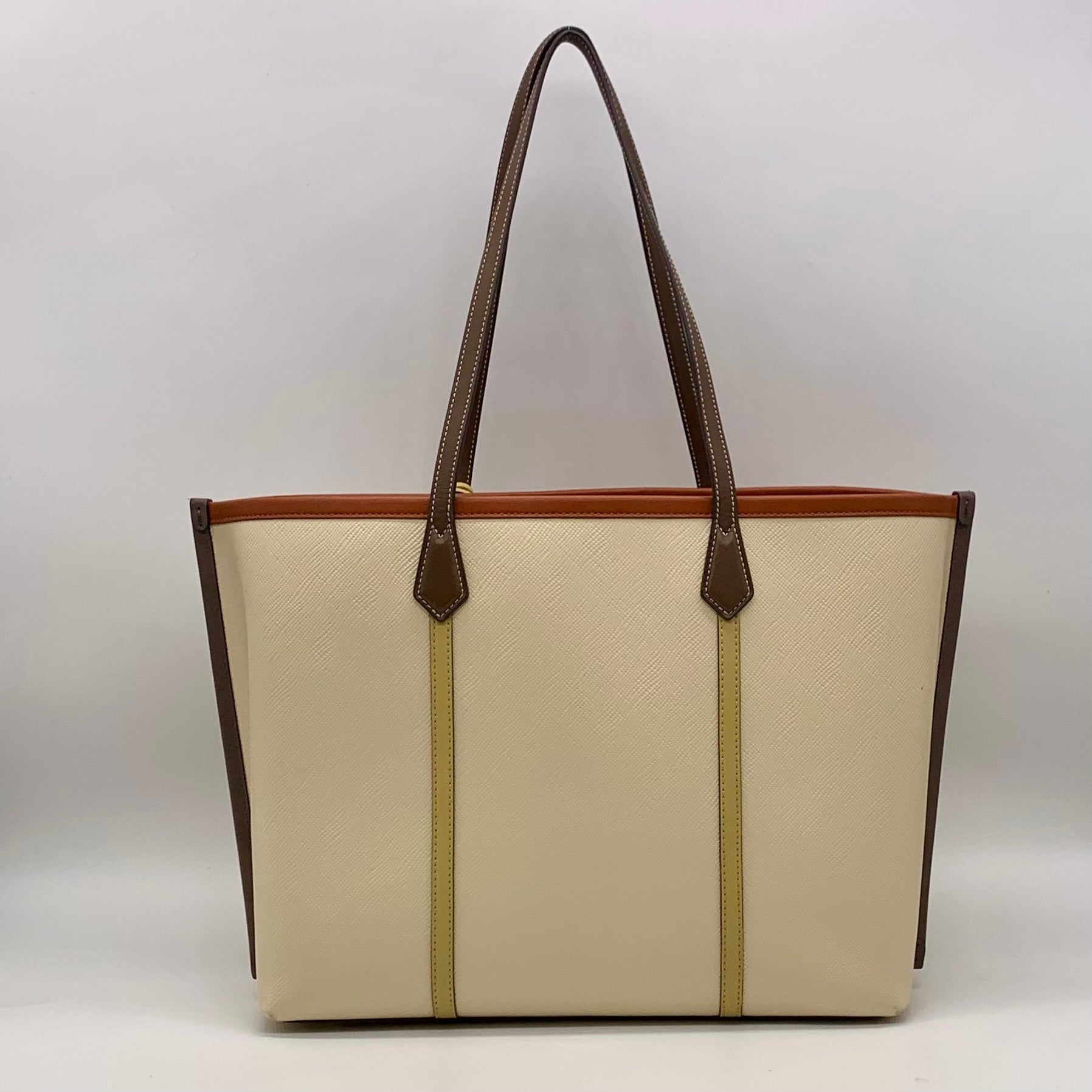 Tory Burch Tan Leather Perry Triple-Compartment Tote