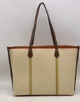 Tory Burch Tan Leather Perry Triple-Compartment Tote
