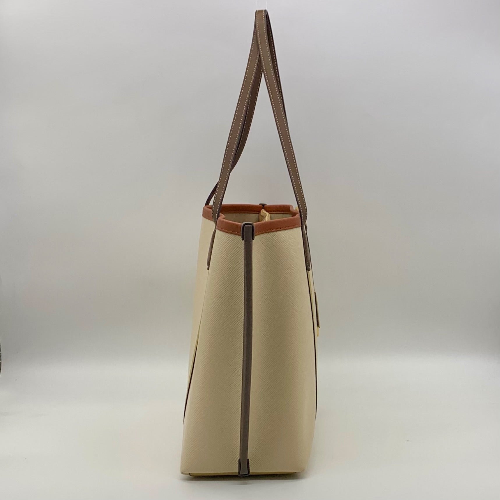Tory Burch Tan Leather Perry Triple-Compartment Tote