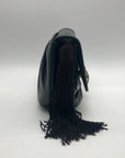 Judith Leiber Black Snakeskin Evening Convertible Crossbody Bag