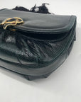 Judith Leiber Black Snakeskin Evening Convertible Crossbody Bag