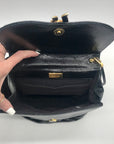 Judith Leiber Black Snakeskin Evening Convertible Crossbody Bag