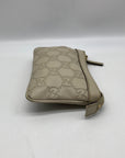 Gucci Off-White Monogram Leather Zip Wallet