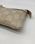 Gucci Off-White Monogram Leather Zip Wallet