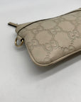 Gucci Off-White Monogram Leather Zip Wallet