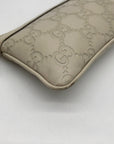 Gucci Off-White Monogram Leather Zip Wallet