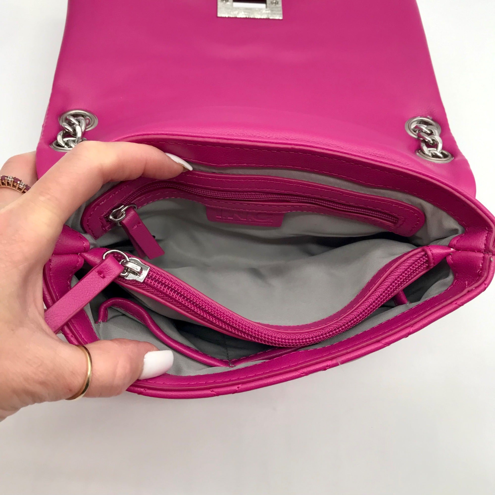 I.N.C. International Concepts Deep Pink Quilted Ajae Crossbody Bag
