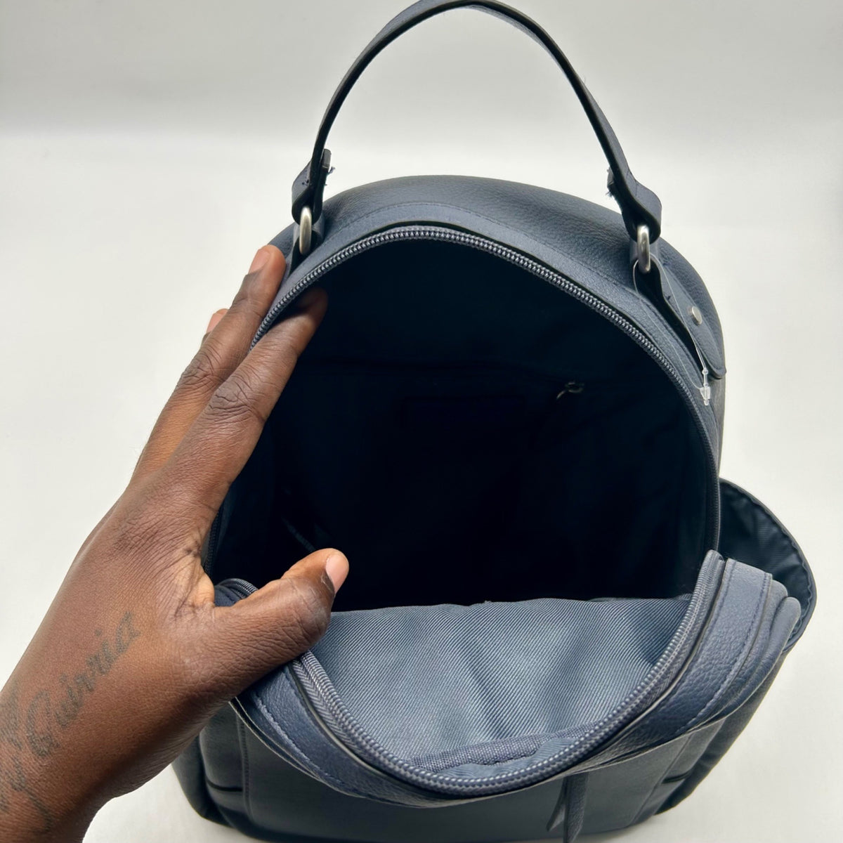 Style &amp; Co Hudsonn Blue Faux Leather Backpack