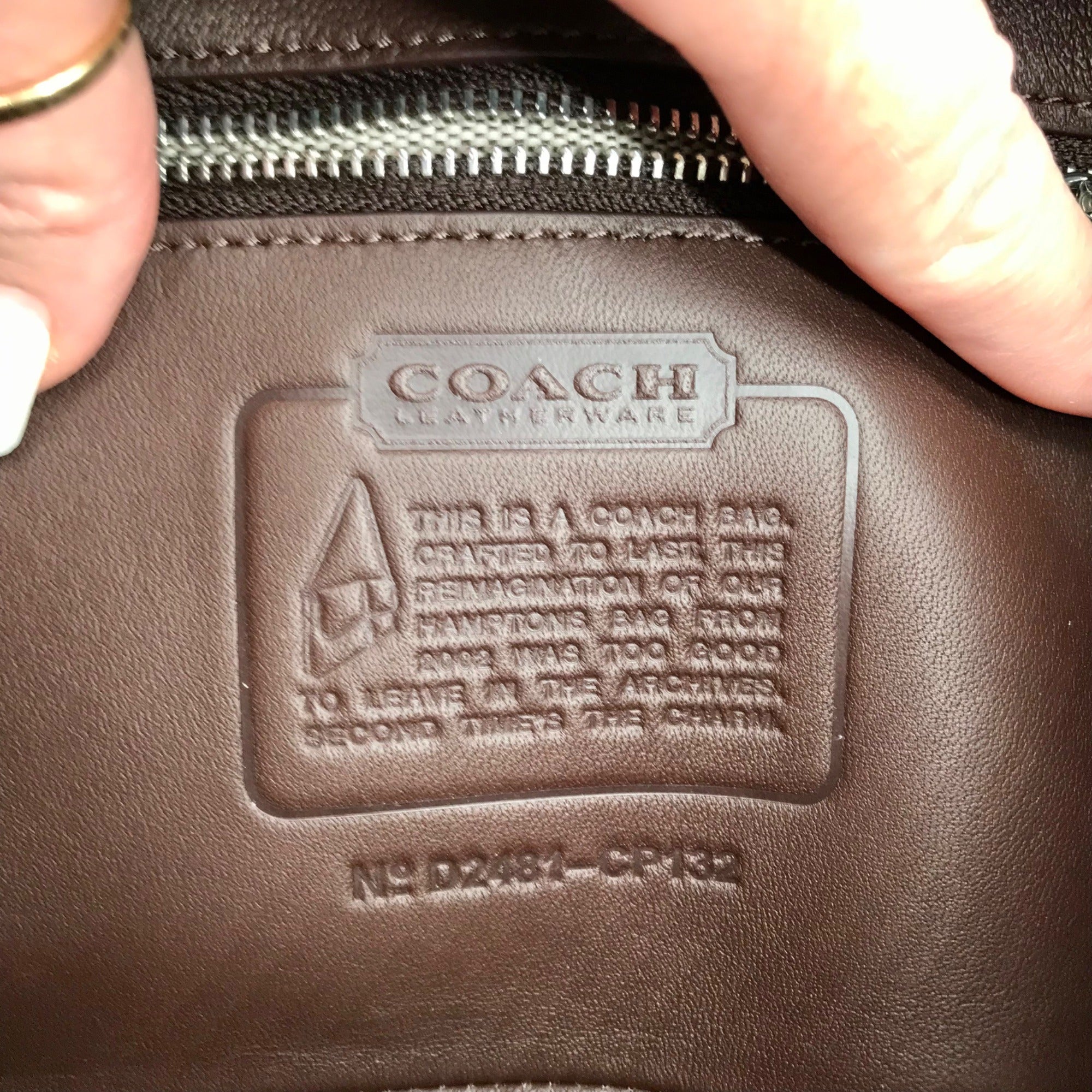 Coach Brown Glovetanned Leather Hamptons Shoulder Bag  CP132