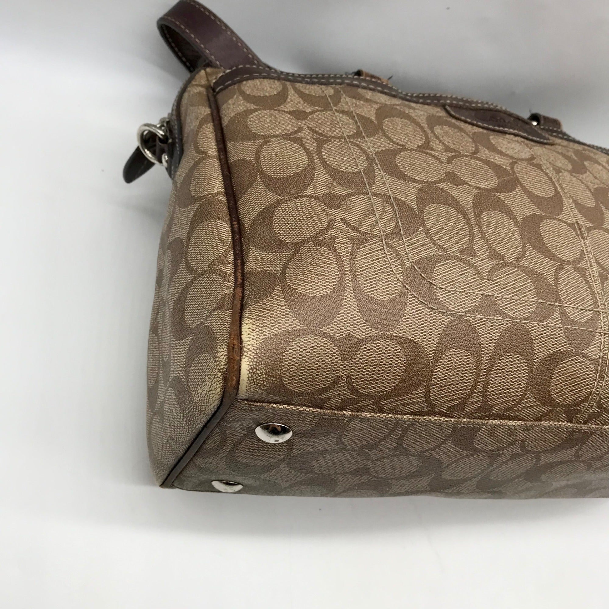Coach Brown Monogram Coated Canvas Penelope Satchel Bag F16119