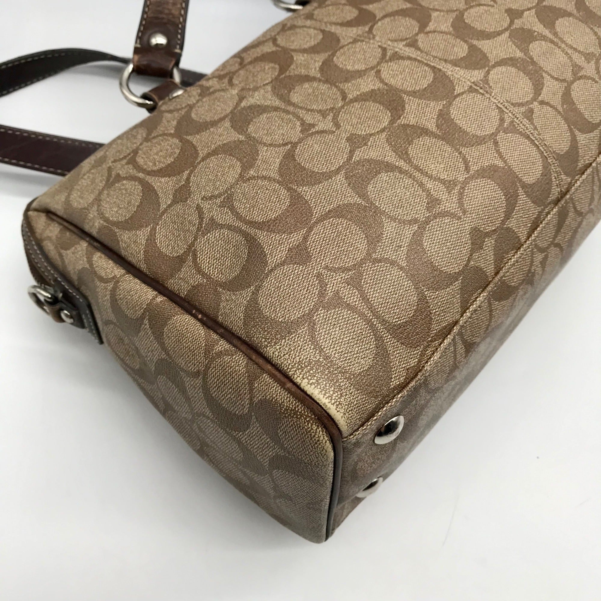 Coach Brown Monogram Coated Canvas Penelope Satchel Bag F16119