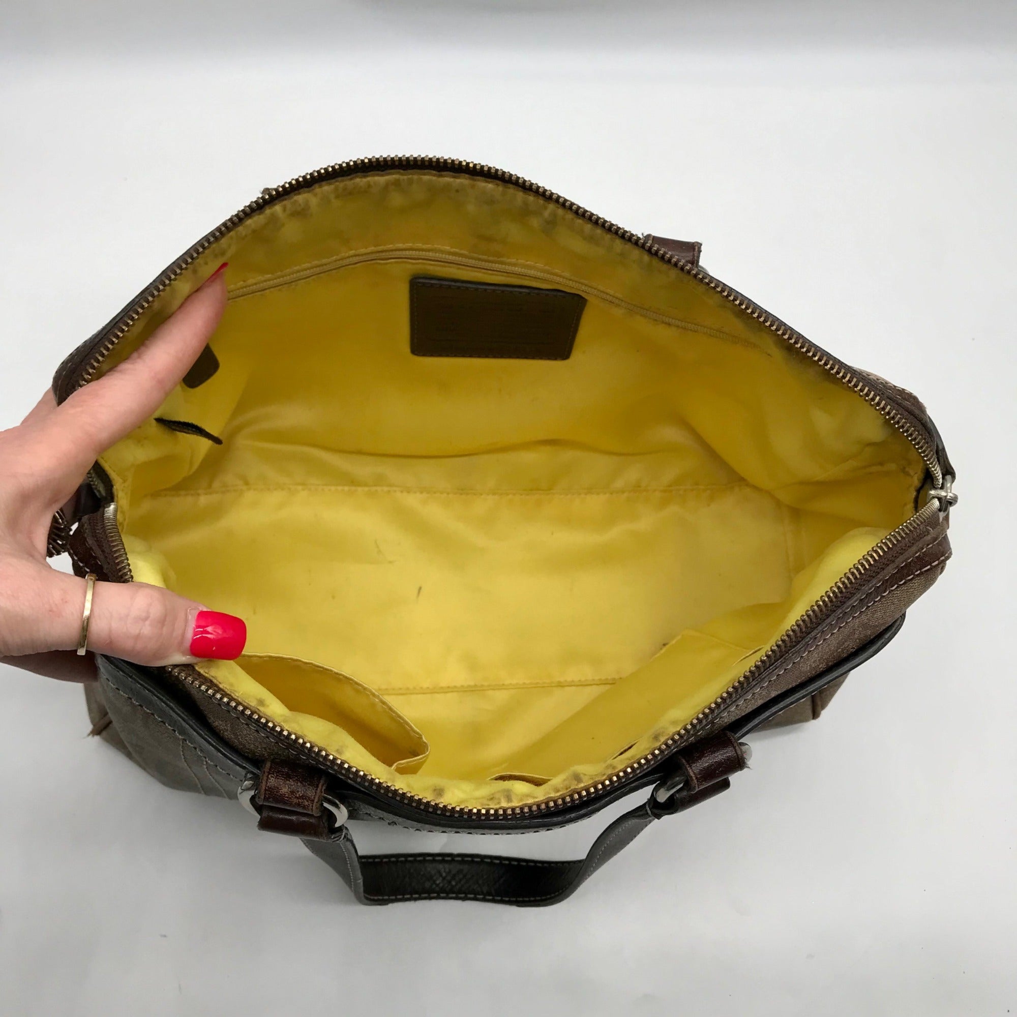 Coach Brown Monogram Coated Canvas Penelope Satchel Bag F16119