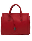 Alexandra Clancy Large Red Leather Satchel