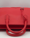 Alexandra Clancy Large Red Leather Satchel