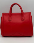 Alexandra Clancy Large Red Leather Satchel