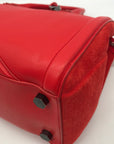 Alexandra Clancy Large Red Leather Satchel