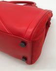 Alexandra Clancy Large Red Leather Satchel