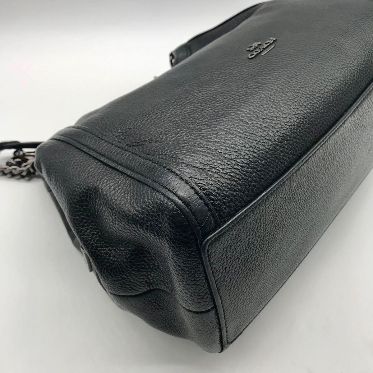 Coach Black Pebbled Leather Shoulder Bag C8532