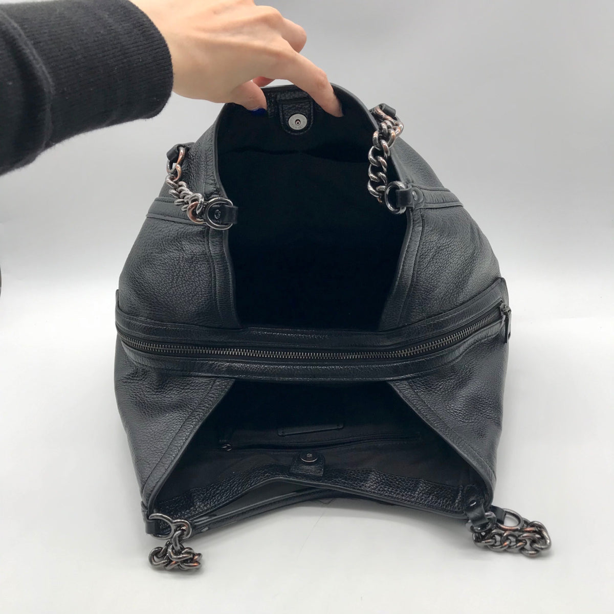 Coach Black Pebbled Leather Shoulder Bag C8532