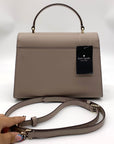 Kate Spade Taupe Leather Darcy Top Handle Convertible Satchel Bag