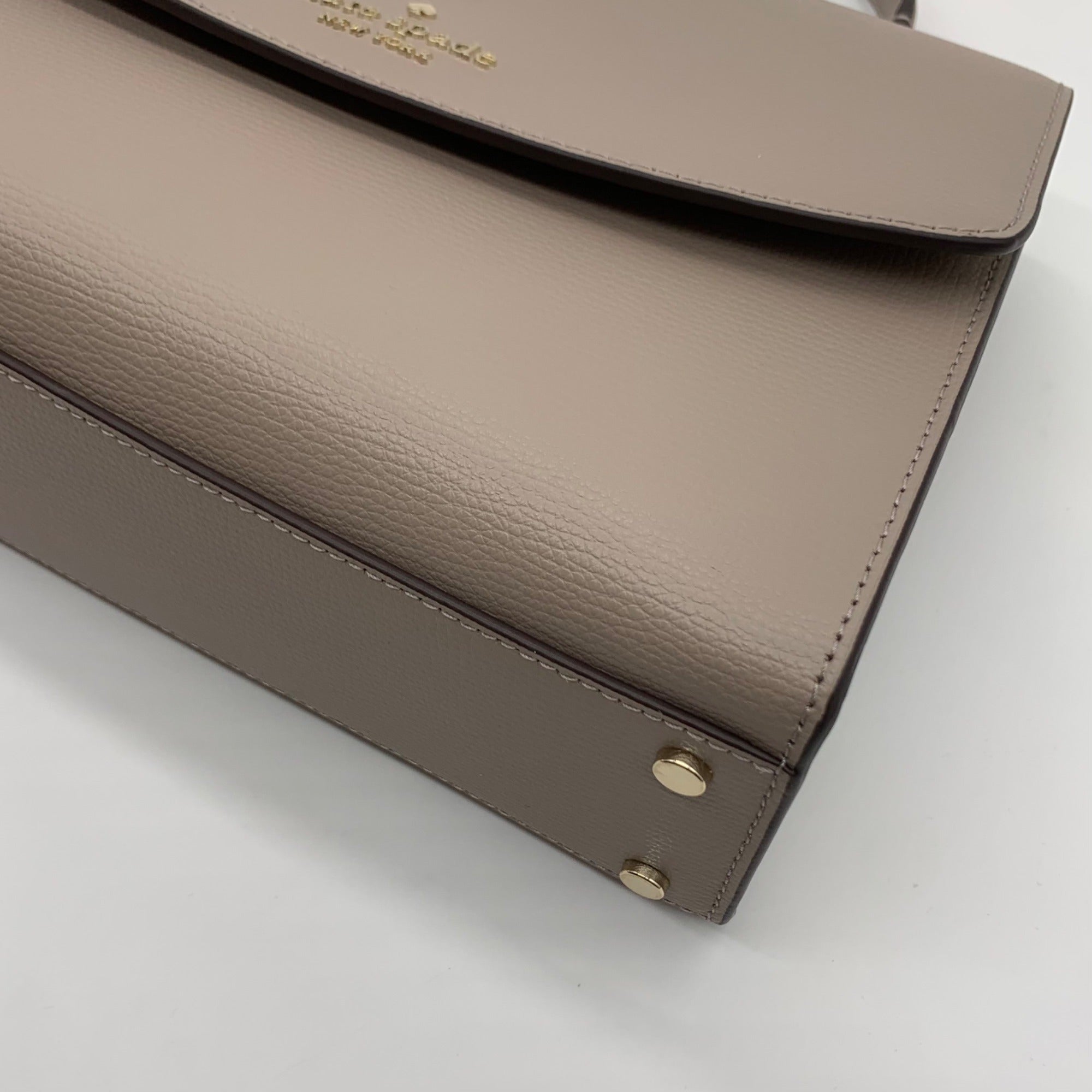 Kate Spade Taupe Leather Darcy Top Handle Convertible Satchel Bag