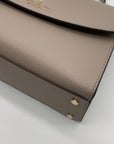 Kate Spade Taupe Leather Darcy Top Handle Convertible Satchel Bag
