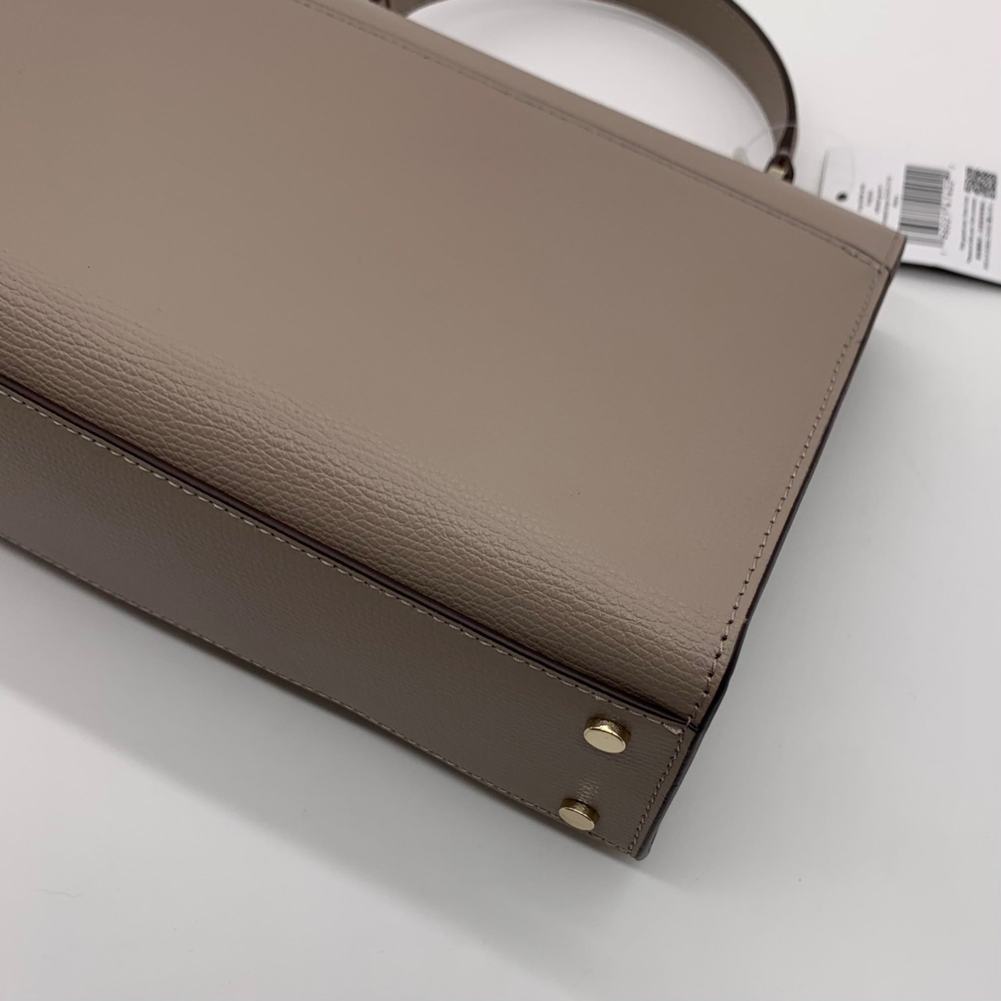 Kate Spade Taupe Leather Darcy Top Handle Convertible Satchel Bag