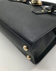 Michael Kors Black Saffiano Leather Hamilton Satchel And Pouch
