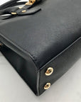 Michael Kors Black Saffiano Leather Hamilton Satchel And Pouch