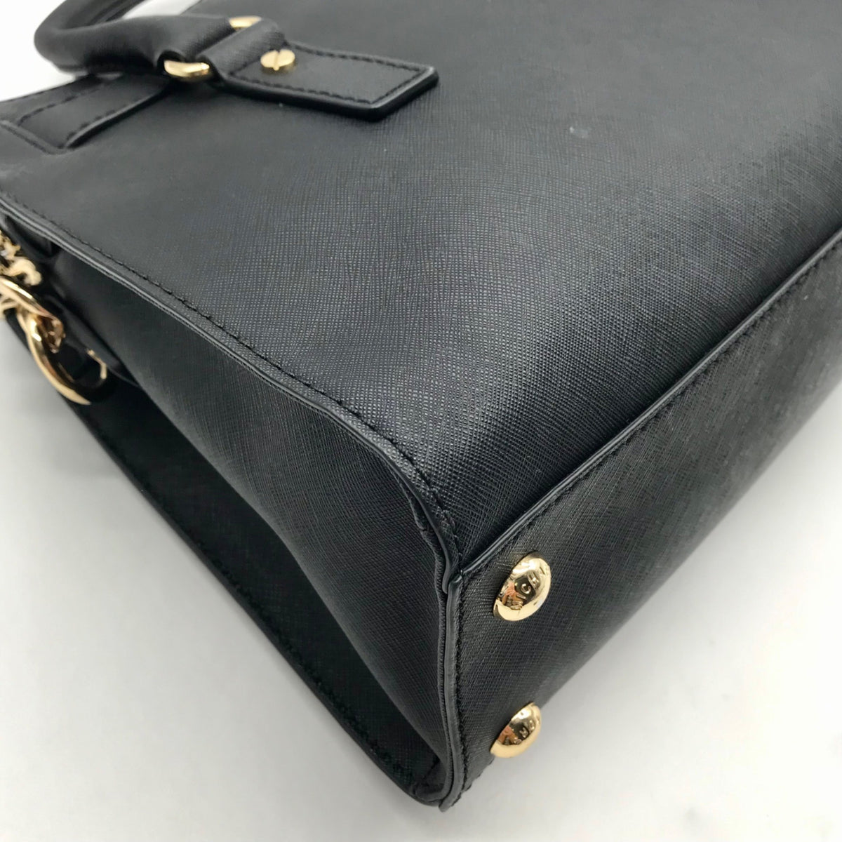 Michael Kors Black Saffiano Leather Hamilton Satchel And Pouch