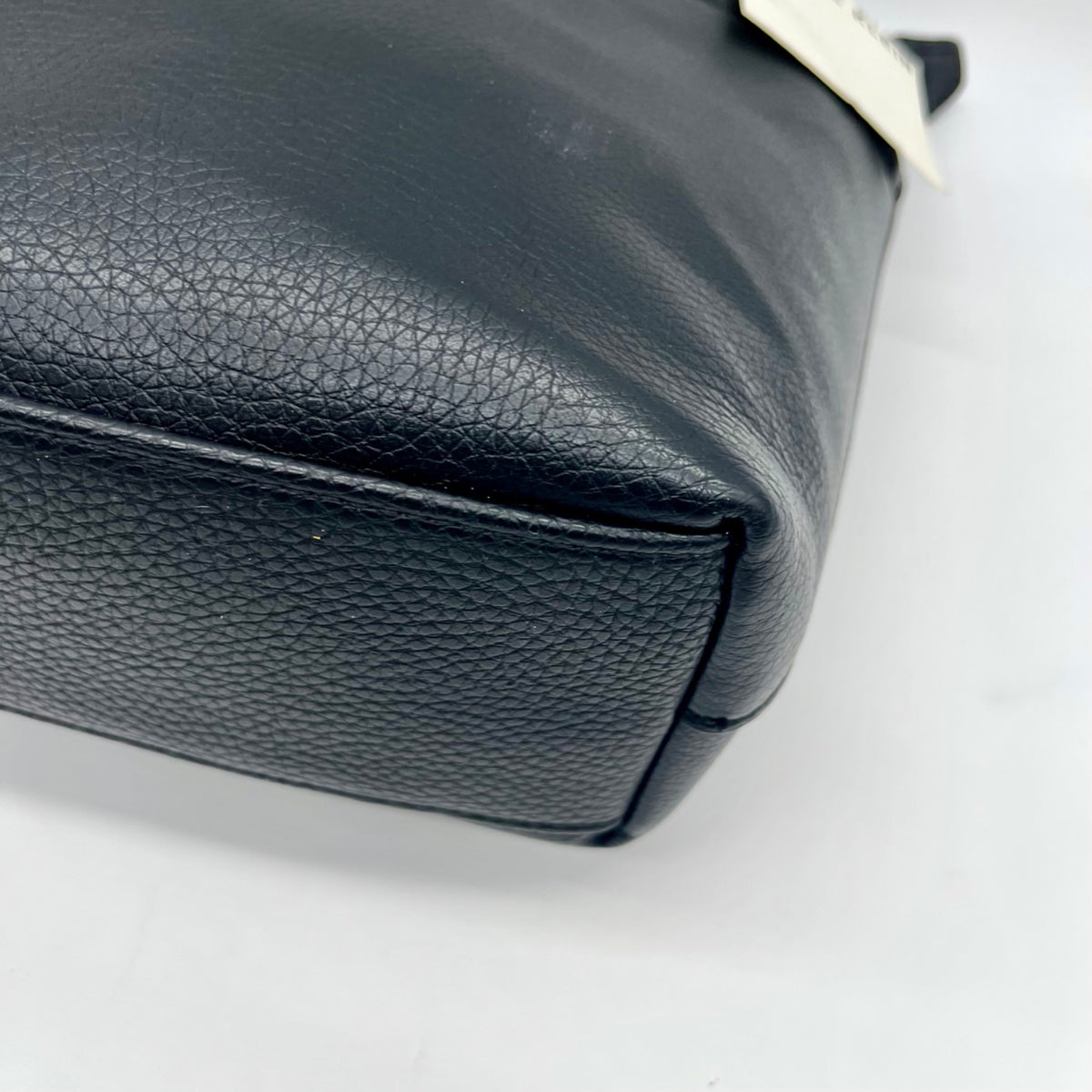 Anne Klein Black Faux Leather Pocket Tote Bag