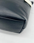 Anne Klein Black Faux Leather Pocket Tote Bag