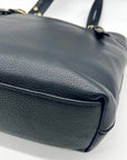 Anne Klein Black Faux Leather Pocket Tote Bag