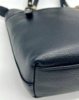 Anne Klein Black Faux Leather Pocket Tote Bag