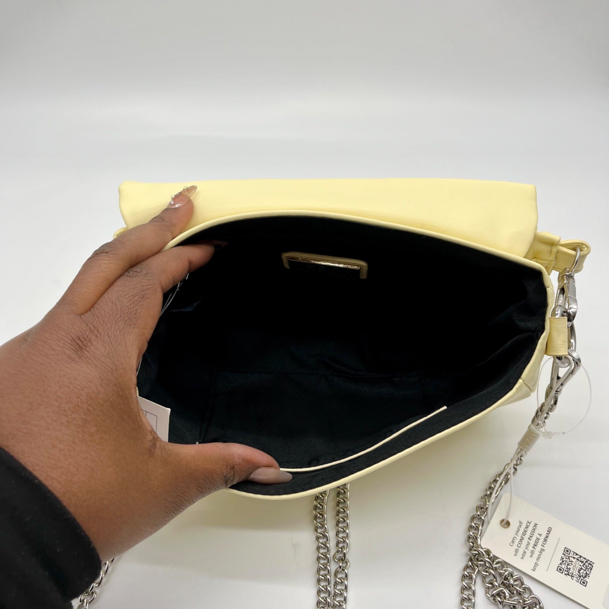 Urban Express Cream Leather Crossbody Bag
