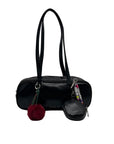 Madden Girl Black Faux Leather Shoulder Bag