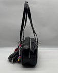 Madden Girl Black Faux Leather Shoulder Bag