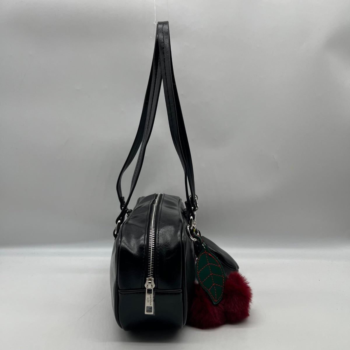 Madden Girl Black Faux Leather Shoulder Bag