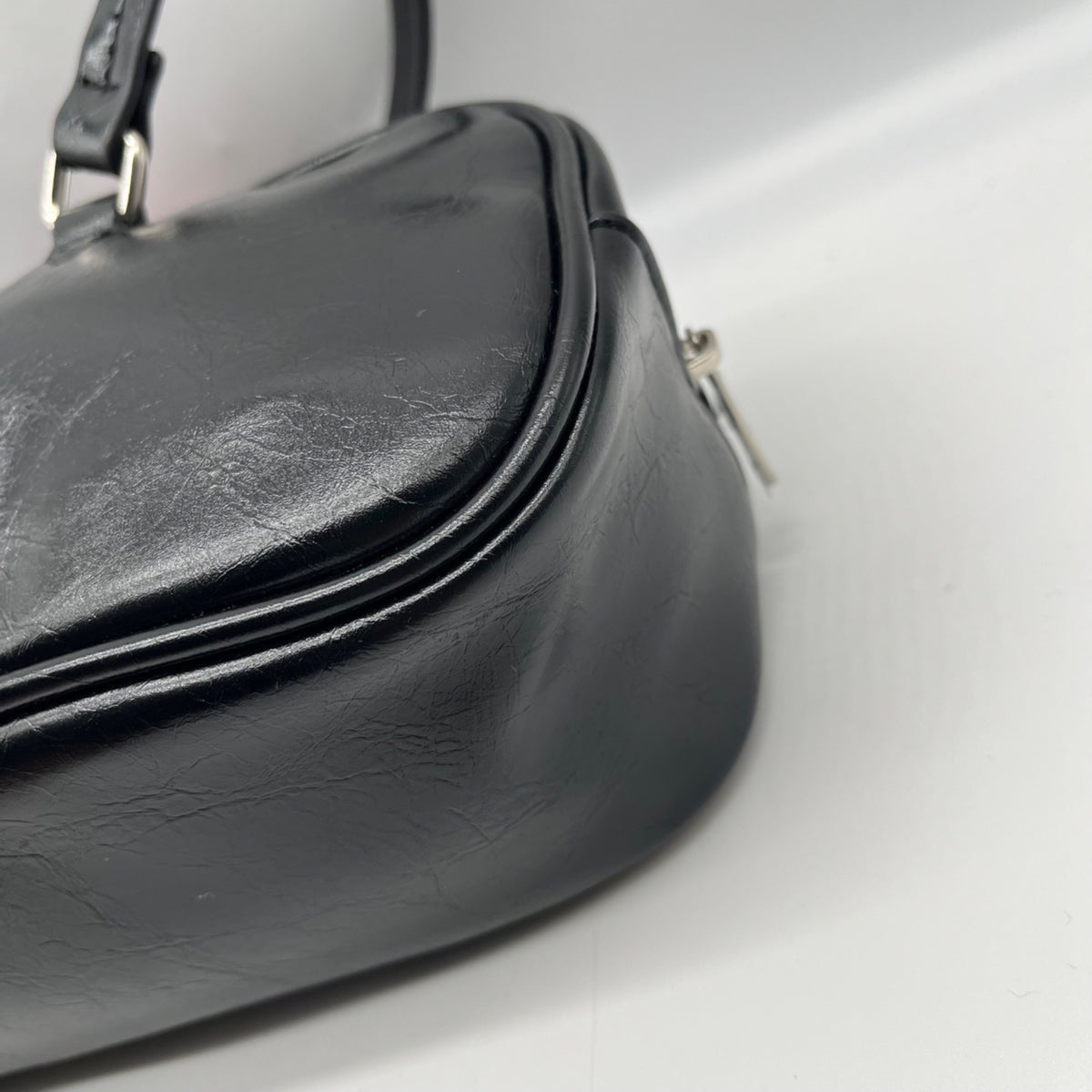 Madden Girl Black Faux Leather Shoulder Bag