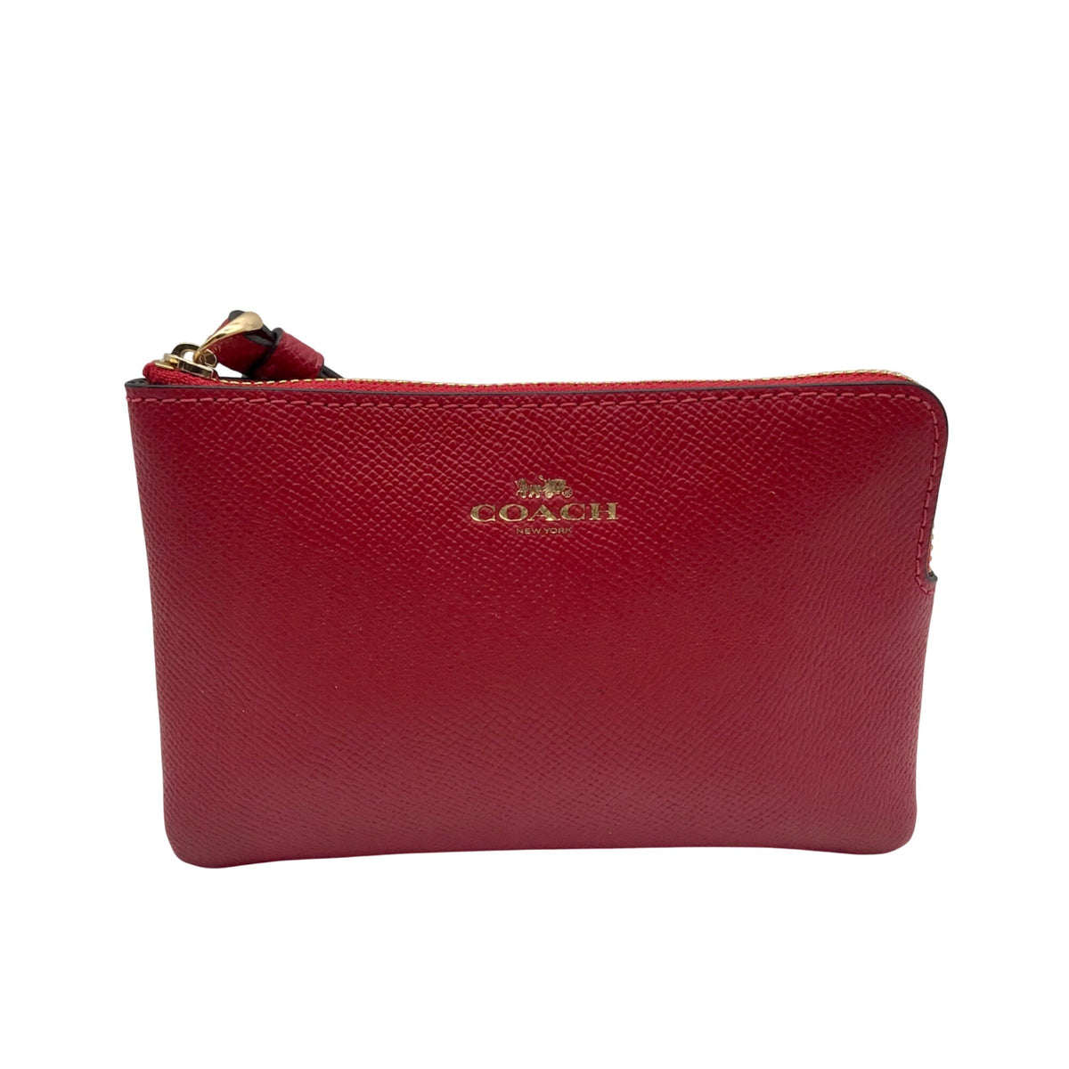 Coach Corner Red Zip Wristlet