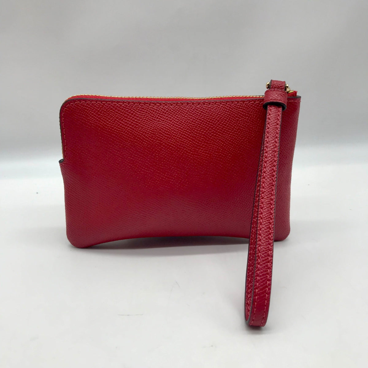 Coach Corner Red Zip Wristlet