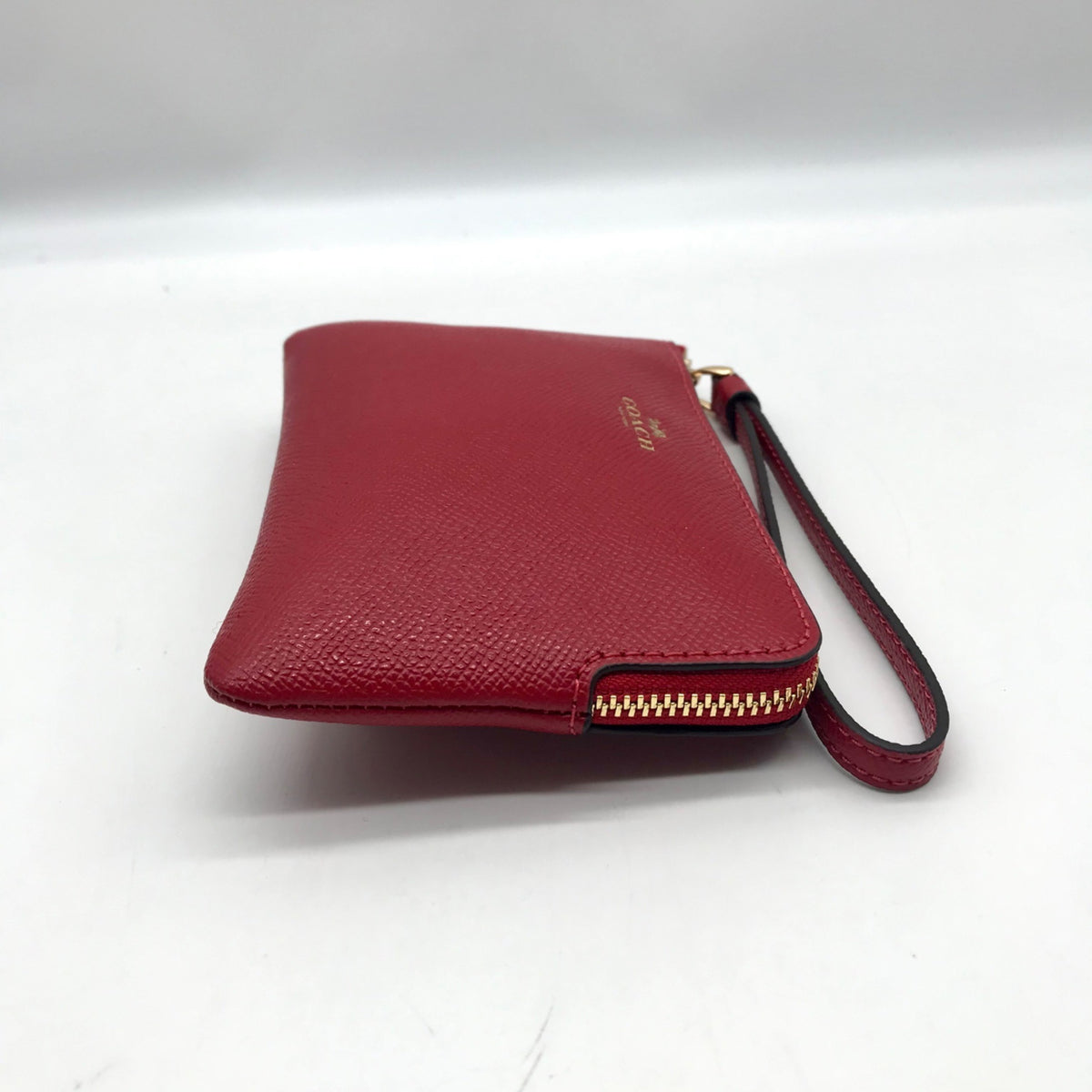 Coach Corner Red Zip Wristlet