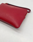 Coach Corner Red Zip Wristlet