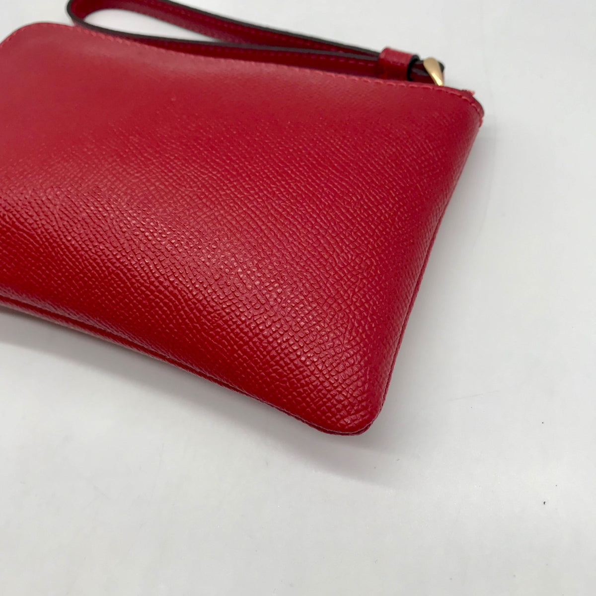 Coach Corner Red Zip Wristlet