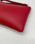 Coach Corner Red Zip Wristlet